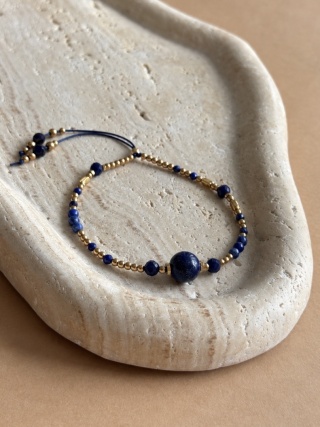 Bransoletka ATRAMENT (lapis lazuli, sodalit, hematyt)