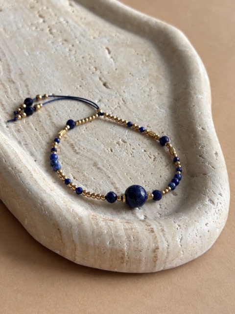 Bransoletka ATRAMENT (lapis lazuli, sodalit, hematyt)